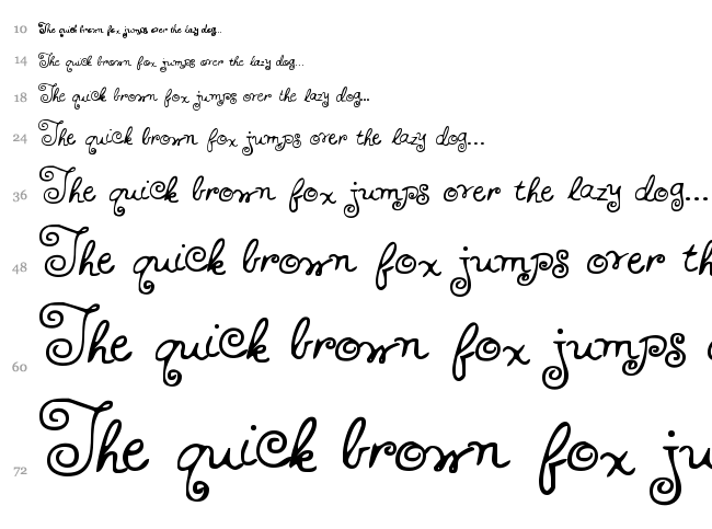 HFF Whirly Whorl font waterfall
